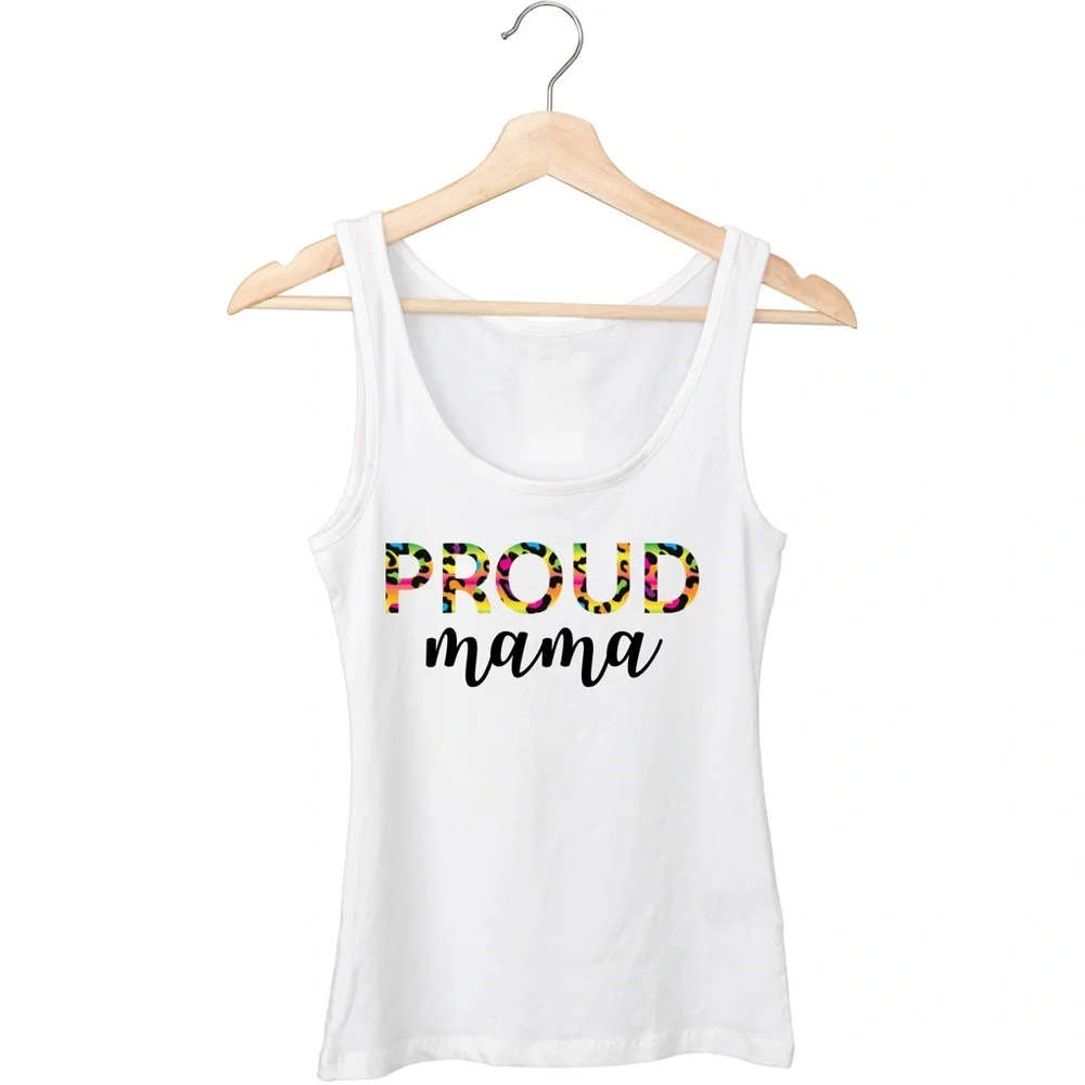 White 'Proud Mama' Pride Month Tank Top - Picture 2 of 9